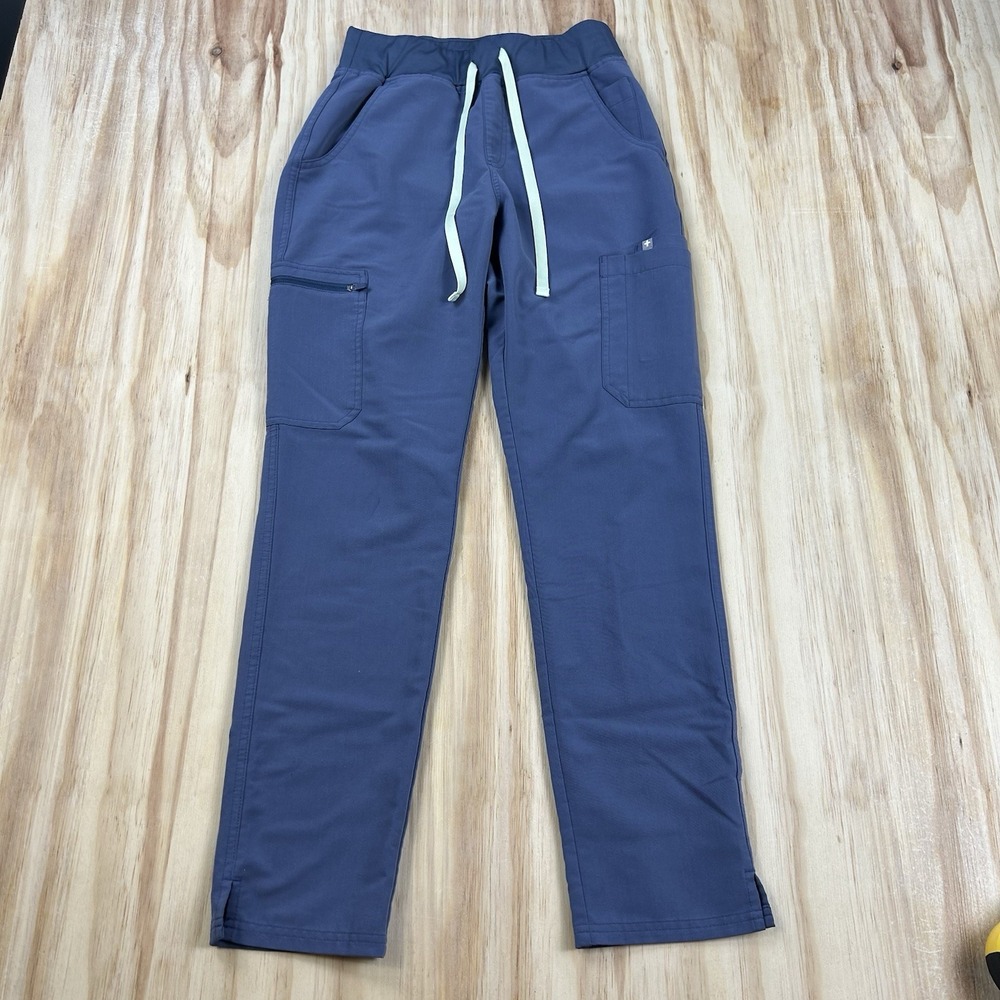 FIGS Bottoms Technical Collection HW Yola Pants Small Blue Scubs